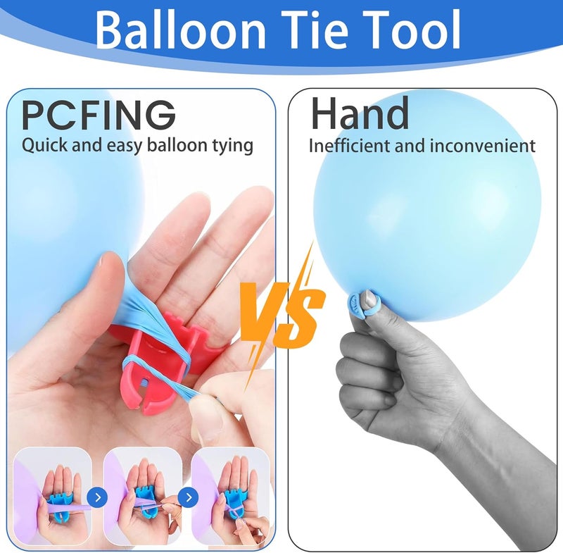 PCFING Balloon Pump Electric, Portable Balloons Inflator Blower Machine with Balloon Tie Tool & Dual Nozzle - Image 4
